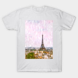 Eiffel Tower Paris Rooftops. For Eiffel Tower & Paris Lovers. T-Shirt